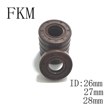  FKM Каркас Сальник ID 26 мм 27 мм 28 мм Наружный диаметр 36-56 мм Толщина 7-11 мм Уплотнительные кольца из фторкаучука