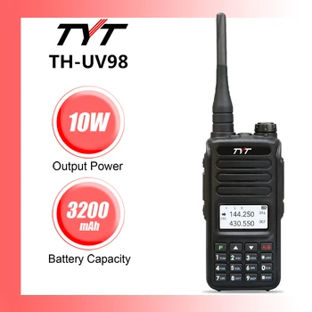  TYT TH-UV98 10W Walkie Talkie 136-174 / 400-480 МГц Двухдиапазонный аудио Scrambler FM Портативный аналоговый двухсторонний рация Приемник