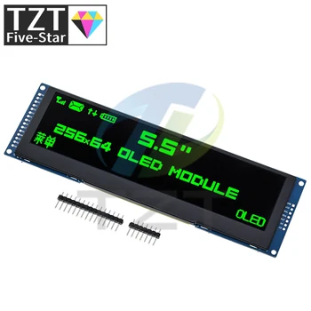  5,5-дюймовый OLED-дисплей ЖК-дисплея зеленого цвета 256x64 Диск SSD1322 интерфейсом SPI / 8-битный параллельный порт для Arduino UNO R3