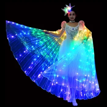  Взрослый светодиодный костюм крыльев бабочки флуоресцентный танцевальный костюм взрослый светодиодный костюм цирковые светящиеся костюмы рождественская вечеринка шоу