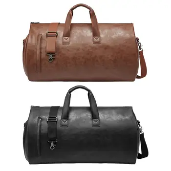  кожаная спортивная сумка регулируемый и съемный плечевой ремень легкая сумка для деловых поездок для отдыха в кемпинге