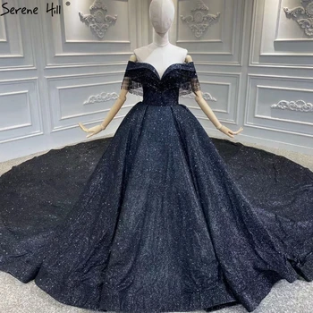  Черные роскошные сексуальные свадебные платья с открытыми плечами 2023 Sweetheart с кисточками из бисера High-End Платья невесты HA2355 на заказ
