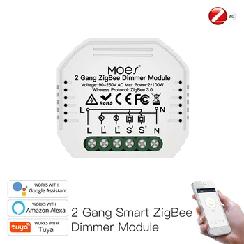  Smart ZigBee WiFi Switch Module Диммер Переключатель Smart Life Приложение Smart Life Пульт дистанционного управления Alexa Home Voice Control
