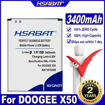  HSABAT BAT18702000 Аккумулятор 3400 мАч для DOOGEE X50