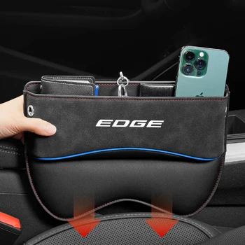   Многофункциональный щелевая коробка для хранения сиденья для Ford Edge Авто логотип Автомобильное сиденье Зазор Органайзер Сиденье Боковая сумка Зарезервировано Отверстие для зарядного кабеля