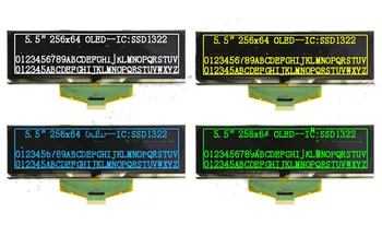  IPS 5,5 дюйма 30PIN SPI Зеленый/желтый/синий OLED-экран SSD1322 привод IC 8-битный параллельный интерфейс 256 * 64
