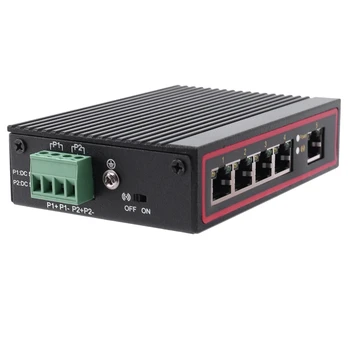  5-портовый RJ45 10/100M Ethernet Настольные коммутационные концентраторы Сетевой ноутбук Тип DIN-рейки